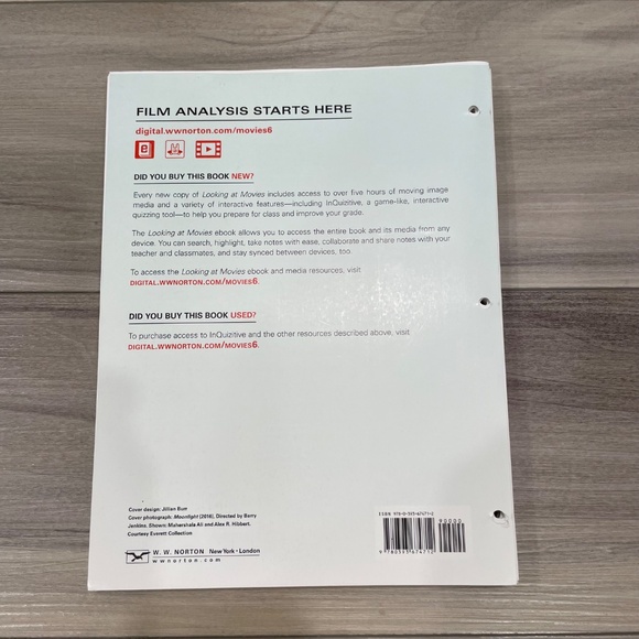 LOOKING AT MOVIES: AN INTRODUCTION TO FILM, Sixth Edition by Barsam and Monahan - Picture 3 of 10